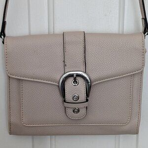 GUESS Women's Adjustable  Handle Crossbody Bag Cream